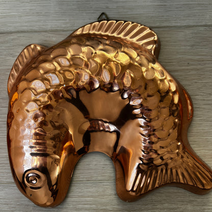 Vintage Copper Fish Mold by Benjamin & Medwin – Marked NYC Kitchen Décor
