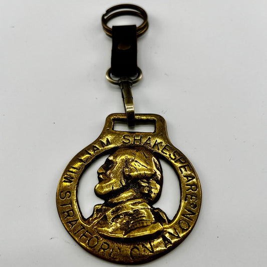 Vintage Shakespeare Horse Brass Medallion Keychain – Stratford-on-Avon Brass Keyring